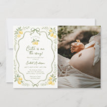 Floral Lemon Citrus Baby Shower Photo