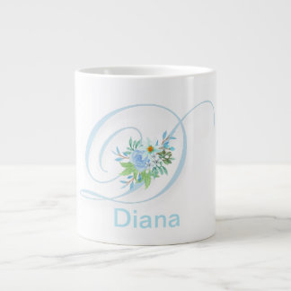 Floral Letter Modernes Monogramm Erste Tasse für K