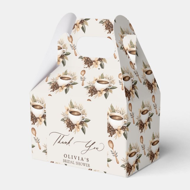 Floral Liebe bricht Brautparty Vielen Dank Geschenkschachtel (Vorderseite)