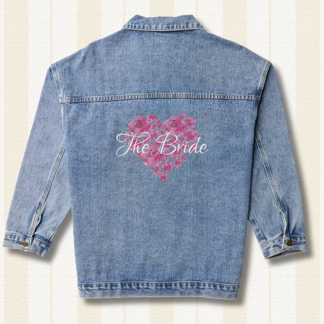 Floral Liebe Heart Denim Jacket Jeansjacke (Von Creator hochgeladen)