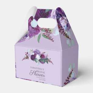 Floral lila Grün Botanical Brautparty Geschenkschachtel
