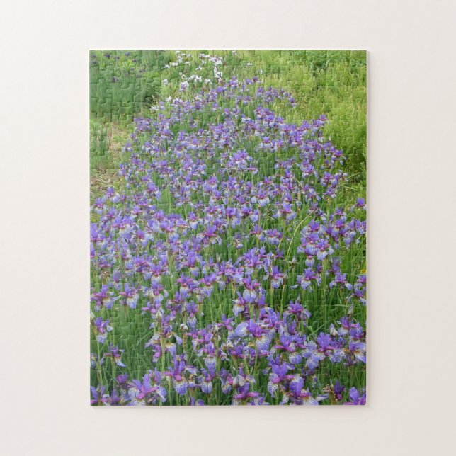 Floral Lila Iris Garden (Vertikal)
