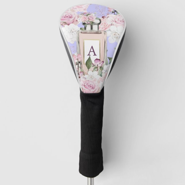 Floral Lila Parfüm Flasche Golf Headcover (Vorderseite)
