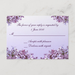 Floral Lilac Fleurs RSVP Mariage