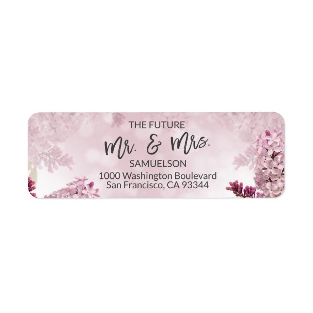 Floral Lilac Future Mr. & Mrs. Wedding Rede (Vorne)