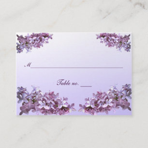 Floral Lilac Wedding Escort Card Platzkarte