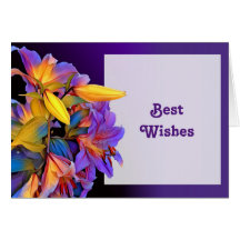 Floral Lilies Wedding Glückwunschkarte