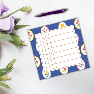 Floral Lined Frame - Blossom Time Sticky Notes Post-it Klebezettel