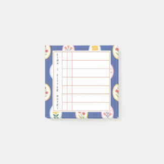 Floral Lined Frame - Blossom Time Sticky Notes Post-it Klebezettel