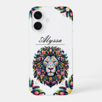 Floral Lion Silhouette