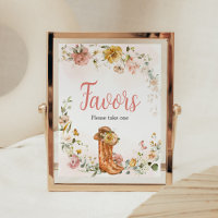 Floral Little Cowgirl Baby Duschfavoriten