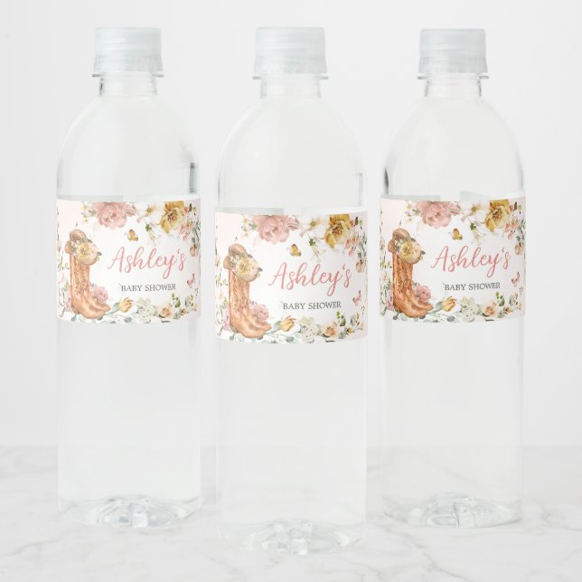 Floral Little Cowgirl Babydusche (Flaschen)