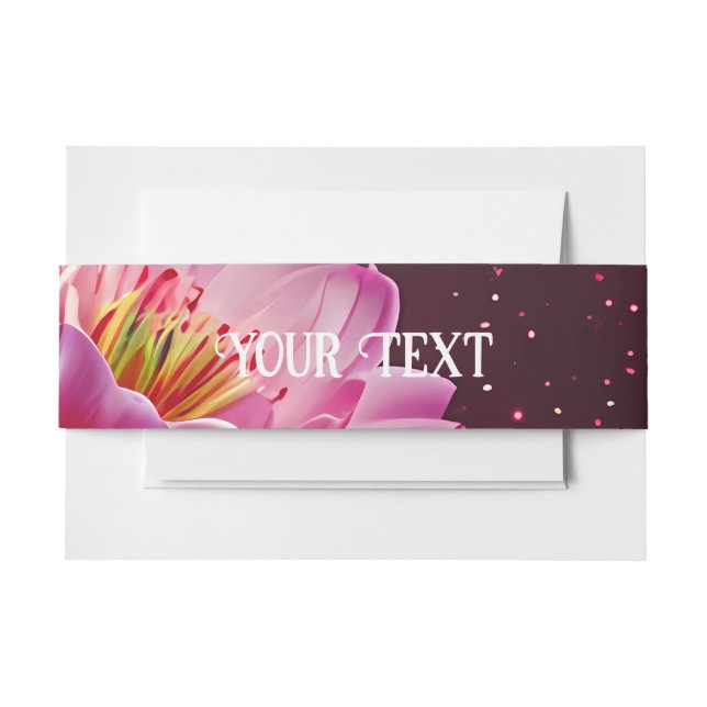 Floral Lotus Wedding Suite | Starry Night Romance Einladungsbanderole (Vorderseite Beispiel)