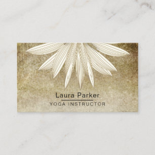 Floral Lotus Yoga Meditation Grüner Musk Holistisc Visitenkarte