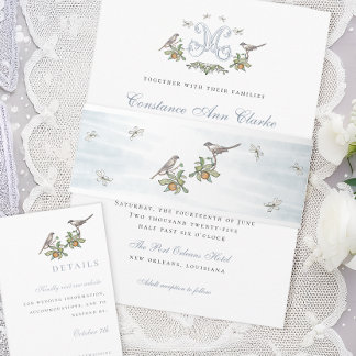 Floral Love Birds Bly Band