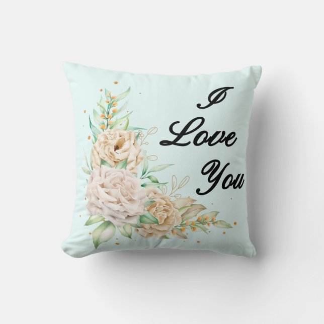 Floral Love Note Coussin (Recto)