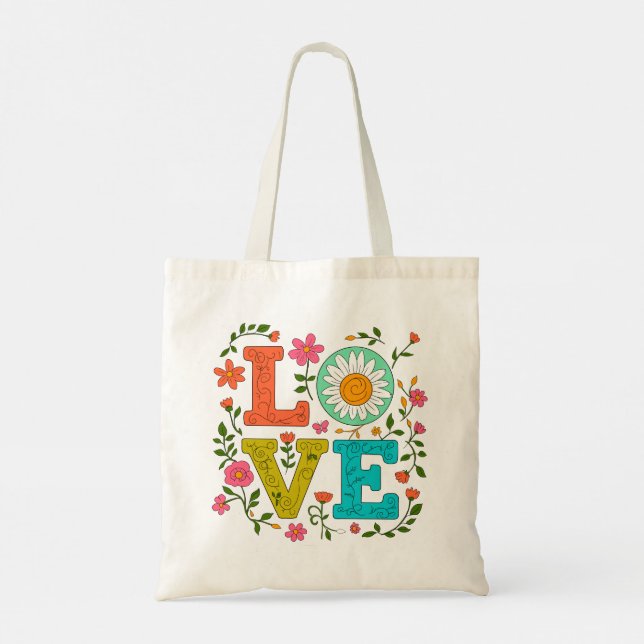 Floral Love Tragetasche (Rückseite)
