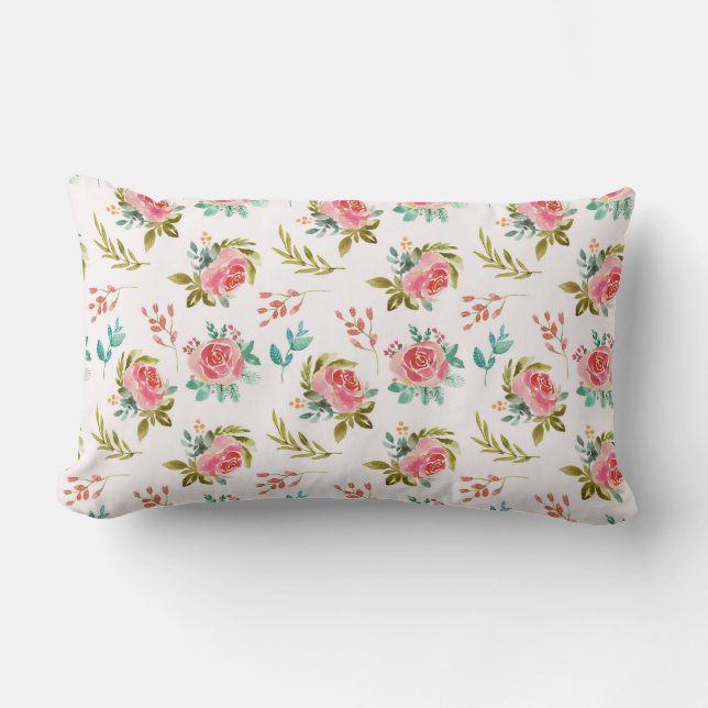 Floral Lumbar Pillow Lendenkissen (Vorderseite)