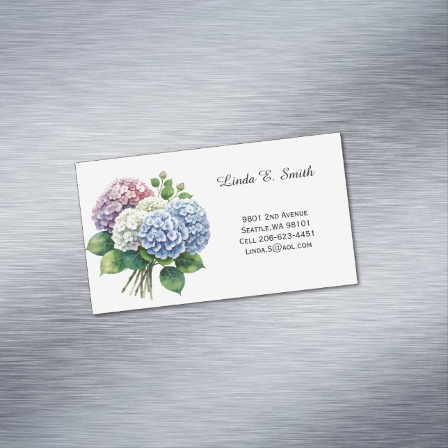 Floral Magnetic Calling Card Magnetische Visitenkarte (Beispiel)