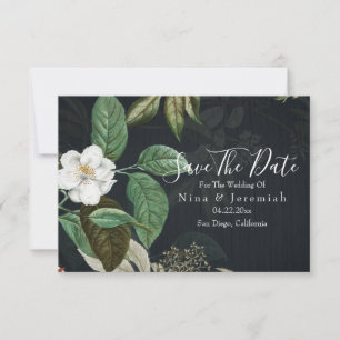 Floral Magnolia Modernes Skript Save The Date