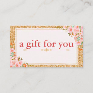 Floral Makeup Artist Beauty Hair Salon Geschenkkar Visitenkarte