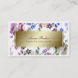 Floral Makeup Artist Hair Stylist Visitenkarte