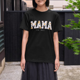 Floral Mama EST Custom Gift for Mom T-Shirt