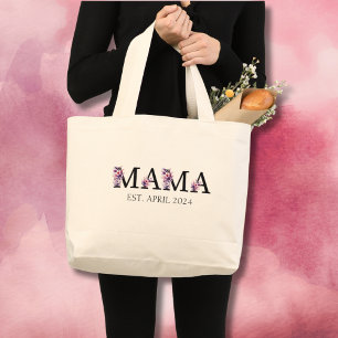 Floral Mama-Junge Mutter Jumbo Stoffbeutel