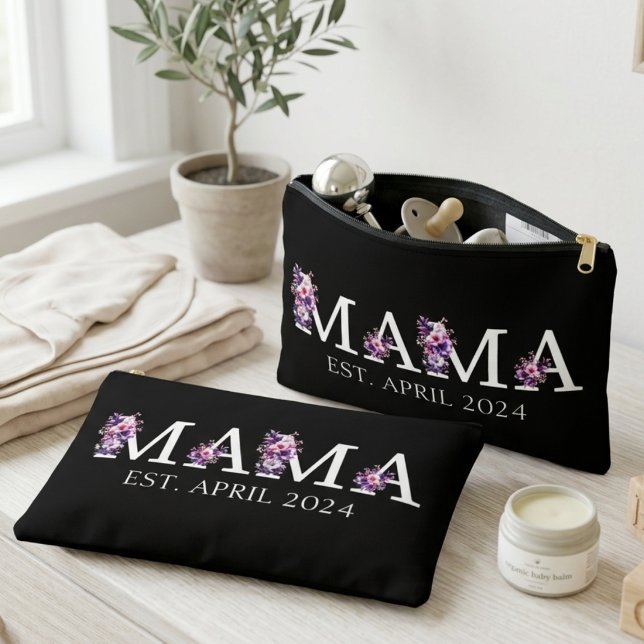 Floral Mama-Junge Mutter Zubehörtasche (Von Creator hochgeladen)