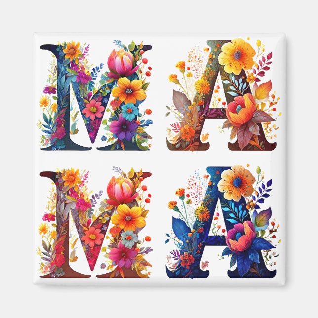 Floral MAMA Magnet (Vorne)