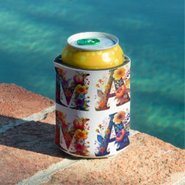 Floral MAMA personalisiert Dosenkühler