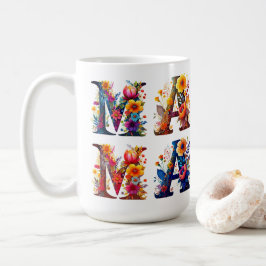 Floral MAMA personalisiert Kaffeetasse