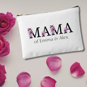 Floral Mama Text personalisiert Kids Names Zubehörtasche