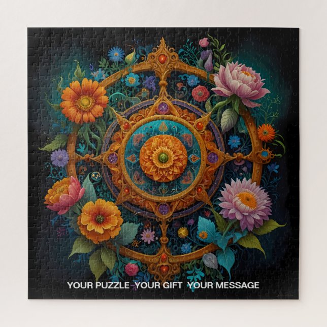 Floral Mandala der Verzauberung (Vertikal)