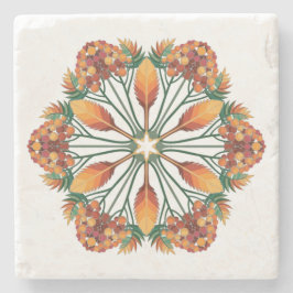 Floral Mandala Design, Herbstkleid Steinuntersetzer