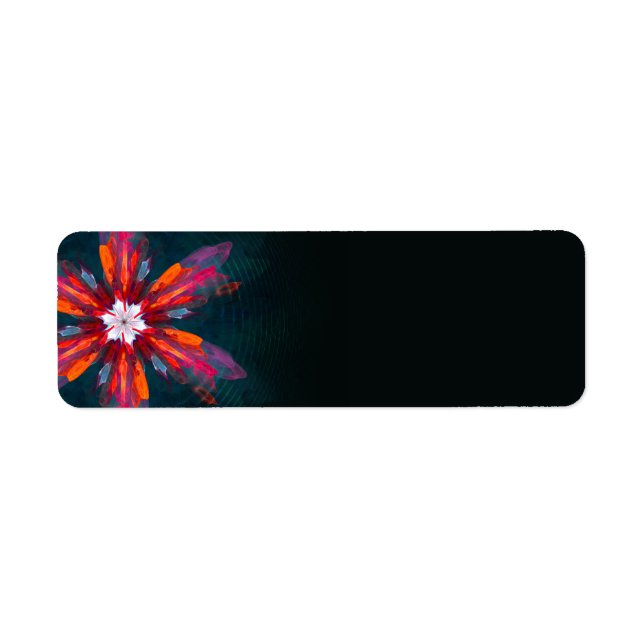 Floral Mandala Flowers Orange Red Blue Abstract (Vorne)