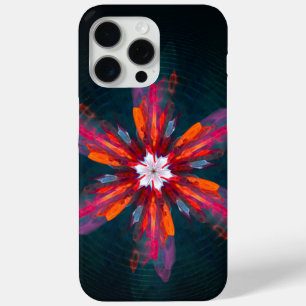 Floral Mandala Flowers Orange Red Blue Abstract Case-Mate iPhone Hülle