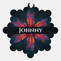 Floral Mandala Flowers Orange Red Blue Abstract