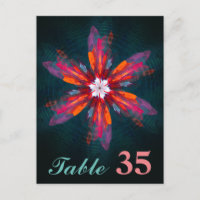 Floral Mandala Flowers Orange Red Blue Abstract