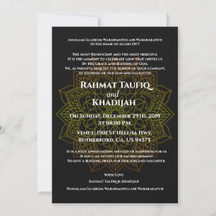 Floral Mandala für islamische Hochzeit Einladung