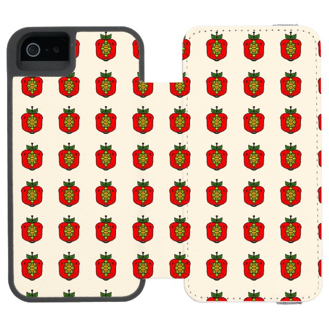 Floral Mandala Pattern Incipio iPhone Geldbeutel-Hülle (Folio Geöffnet)