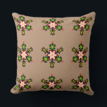 Floral Mandala Pattern Kissen<br><div class="desc">This unique hand-drawn mandala features a rustic,  artistic charm with natural variations in the pattern alignment. Perfect for adding a touch of soul and creativity to your space.</div>