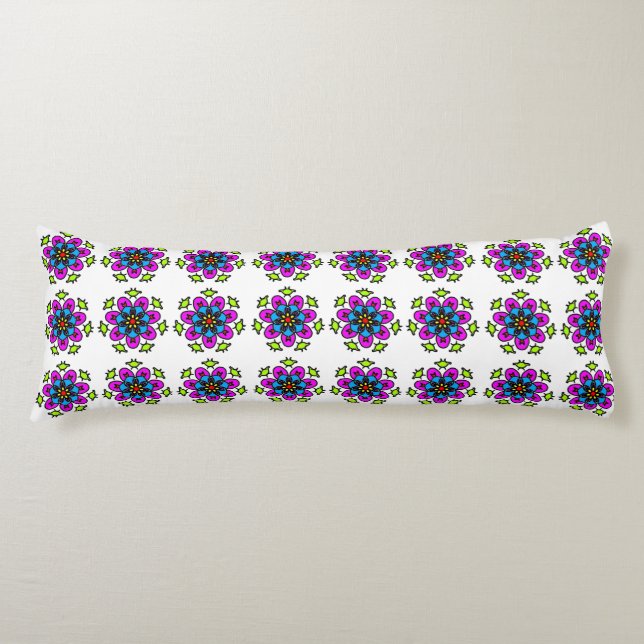 Floral Mandala Pattern Seitenschläferkissen (Vorderseite)
