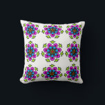 Floral Mandala Seamless Pattern Kissen<br><div class="desc">An elegant seamless floral mandala pattern featuring a regal blend of deep violet and vibrant emerald green. This intricate geometric design creates a sophisticated kaleidoscopic effect,  making it a perfect artistic accent for modern home interiors.</div>