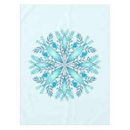Floral Mandala - Türkis Blue Boho Snowflake Tischdecke