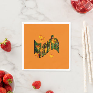 Floral Maria Name, Paper Birthday Napkins Serviette