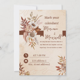 Floral Maroon Color Einladung