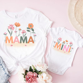 Floral Matching Mommy Tochter T-Shirt
