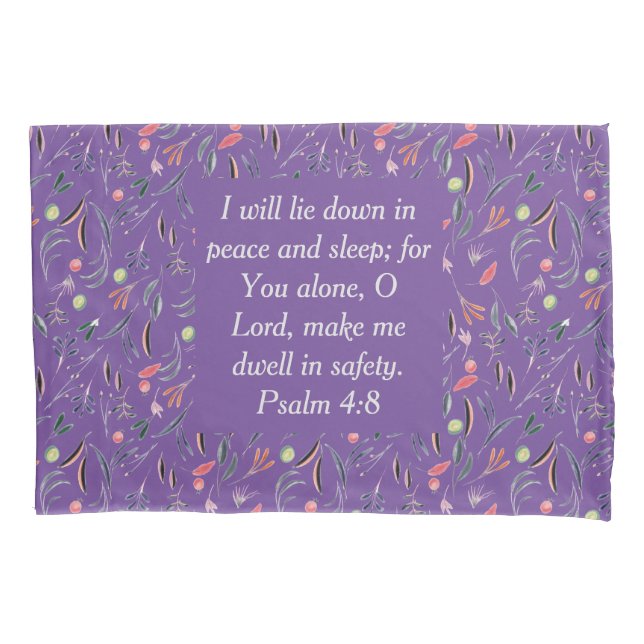 FLORAL Mauve Lilac Friedenssleep | CHRISTLICH Kissenbezug (Vorderseite)