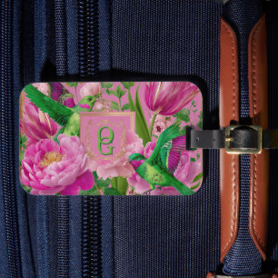Floral maximalistische Paradiesvögel  Gepäckanhänger